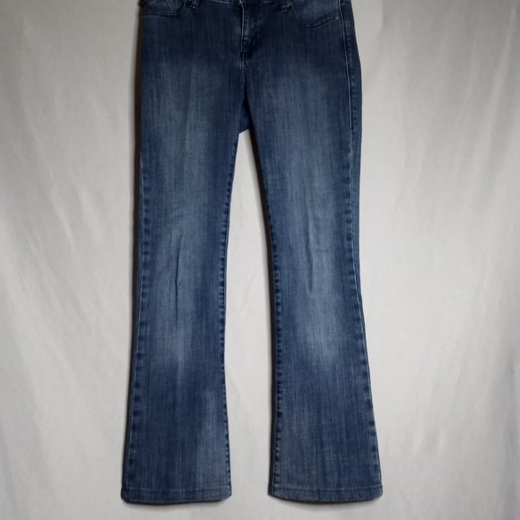 Rock & Republic Women's Kasandra Flared Medium Wash Denim Jeans Size 10 - Picture 7 of 10